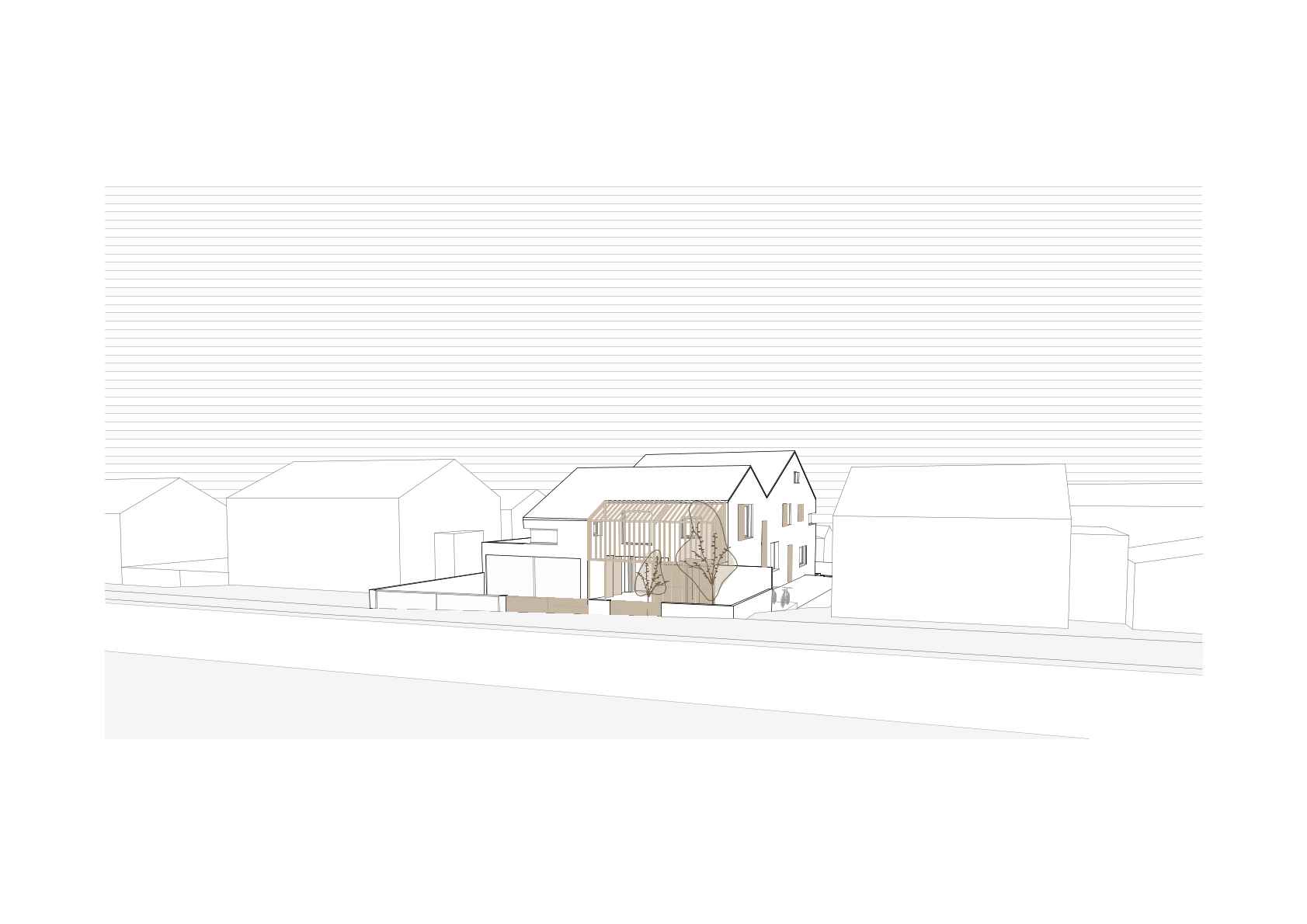 Visualisierung des sanierten Bauernhauses