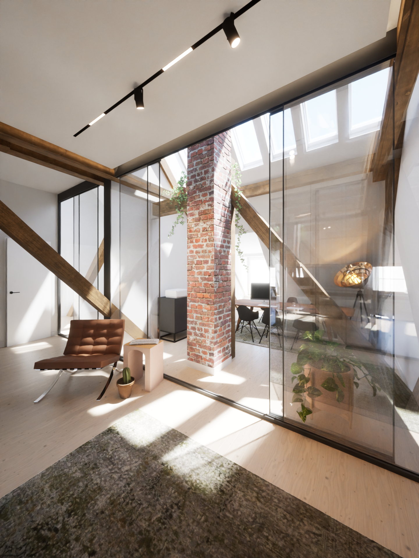 Innenhof des sanierten Bauernhauses