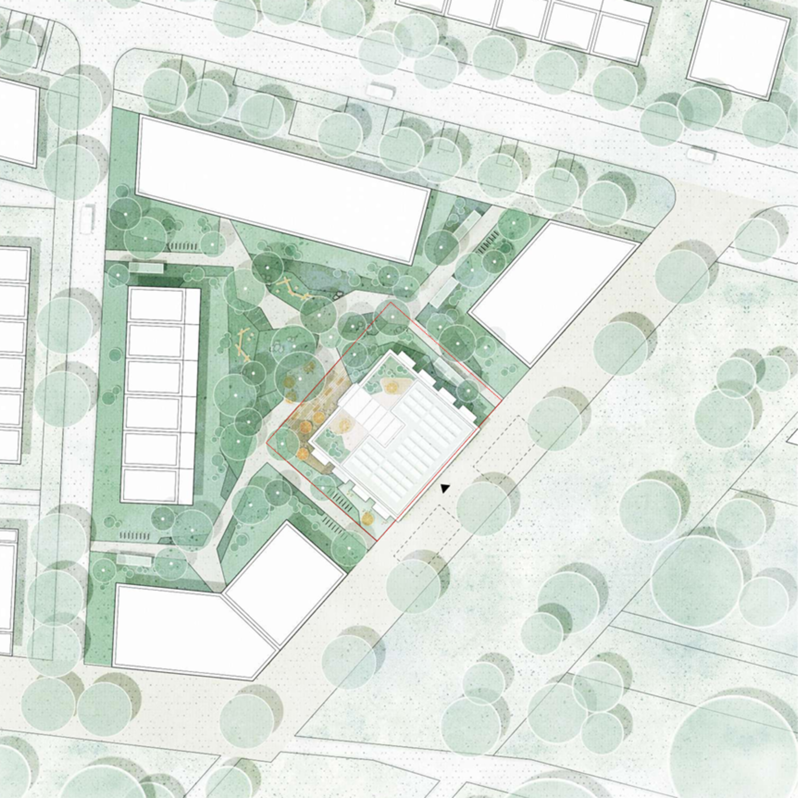 Innenhof des sanierten Bauernhauses